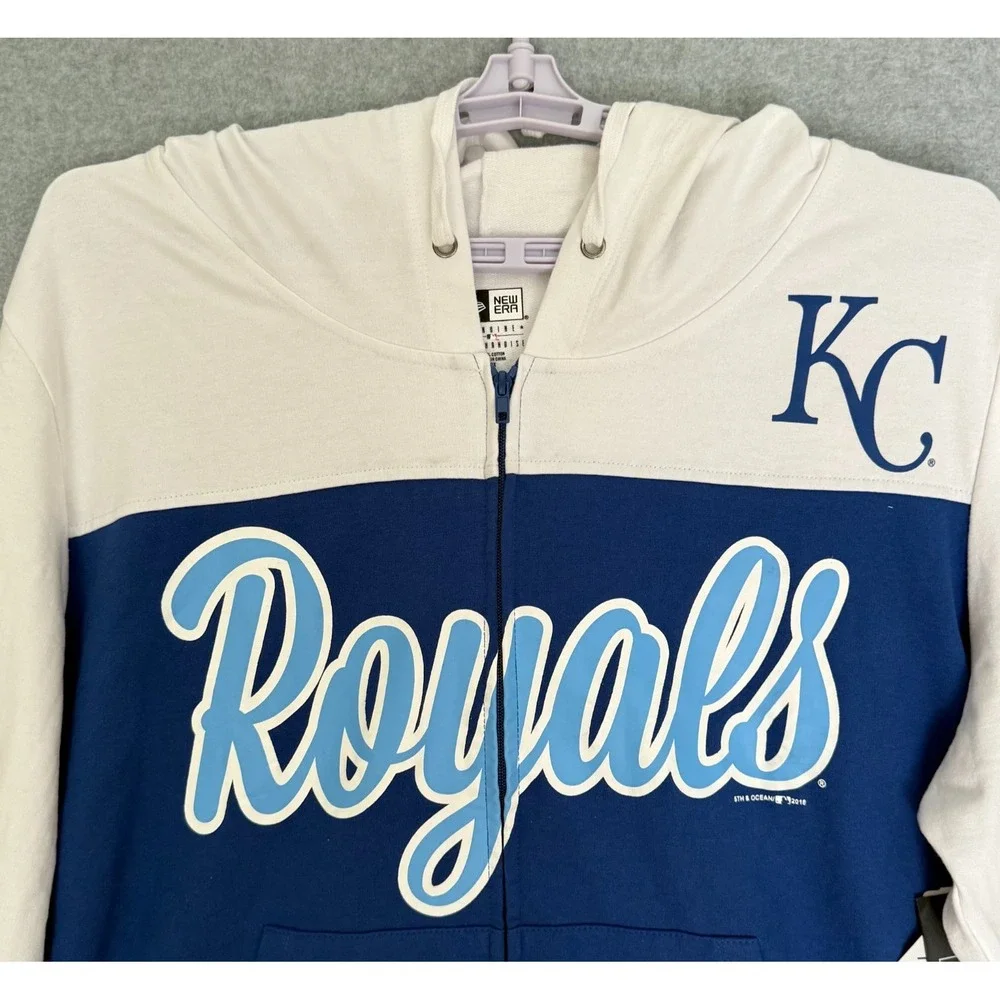 NEW! New Era Kansas City Royals Hoodie Sewatshirt Womens 2X Full-Zip Basebal NWT - Picture 2 of 8